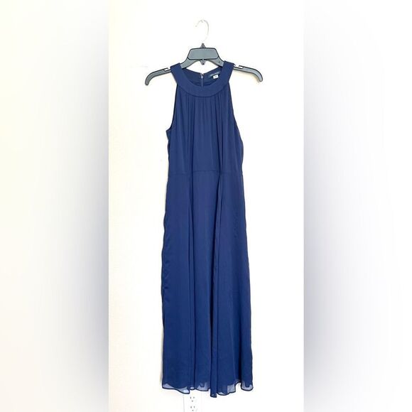 Tommy Hilfiger Navy Chiffon Midi Dress - Picture 1 of 9